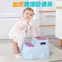 Baby hand washing stool Bathroom non-slip raised step stool Childrens plastic foot stool Foot stool Step stool Small bench