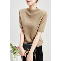 (ZZ0302718) Spring summer bully main bright color system incoming soul collar type single wearing inner lap wool cashmere knit