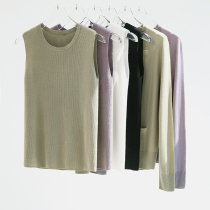 Rong Mei (ZZ0804490)CHIC full wool 18-pin seamless one long sleeve knitted cardigan vest set