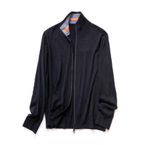 (ZZ0901143) classic real wear British color master PS German wool mens knitted cardigan