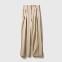 Jung Mei (KZ1011073) Dingtextile Strong twisted twill cotton R0W Lazy Covered with Broadleg Pants