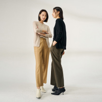 Rongmei luxury Italian BOTTO 140s pure wool knitted round neck vneck cardigan vest