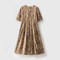 Jung Mei (QZ0226876) Spring Summers new Grand M Japanese combed cotton digital printed dress dress