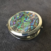 Berlina High-end Shells Cosmetic Mirror Round Metal Fold bifacial mosaic baubewedding Carry-on Dressing Goggles