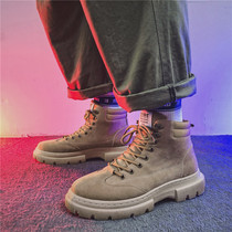 Autumn Martin Boots Men High Winter Mens Shoes Work Shoes British Style War Shoes Desert Boots ins Big Yellow Boots Men