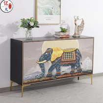 Light luxury large-capacity shoe cabinet modern decorative cabinet entrance hall partition locker sideboard cabinet complete solid wood American style