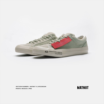 MATNUT x LIFEGOESON low-top gray-green suede vintage vulcanized men's and women's sports casual skate shoes