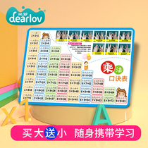 Jiujiu multiplication formula table card Pinyin phonetic alphabet English letter recitation artifact addition and subtraction division puzzle learning