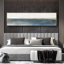 Smoked Blue Bedroom Decoration Painting Modern Minima Headboard Painting Nordic Light Lavish Family Accommodation Hotel Room Abstract Oil Painting