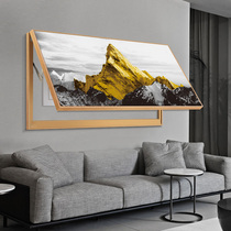 Back has a large-size meter box decorative painting light luxury atmosphere living room switch box main switch blocking painting