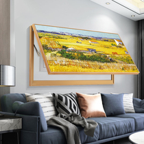Van High Wheat Fields Starry Sky Living Room Large Size Electric Meter Box Decoration Painting Distribution Box Electric Gate Box Wall Embellished Oil Painting