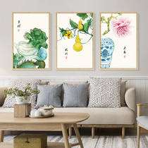 Xiangtai new Chinese restaurant decoration painting dining room mural living room hotel hanging painting sofa back background wall painting porch