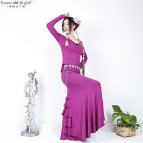7yearsoldlilgirl belly dance practice suit Modal cotton flamenco turn waist original design
