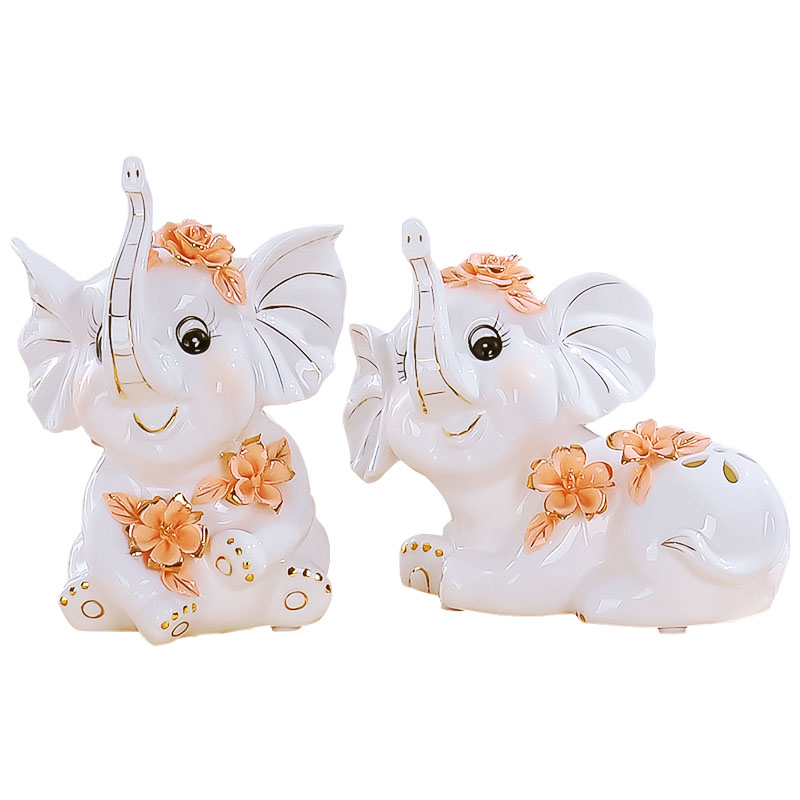 European - style decoration home decoration ceramic creative wedding gift crafts sitting room elephants desktop furnishing articles