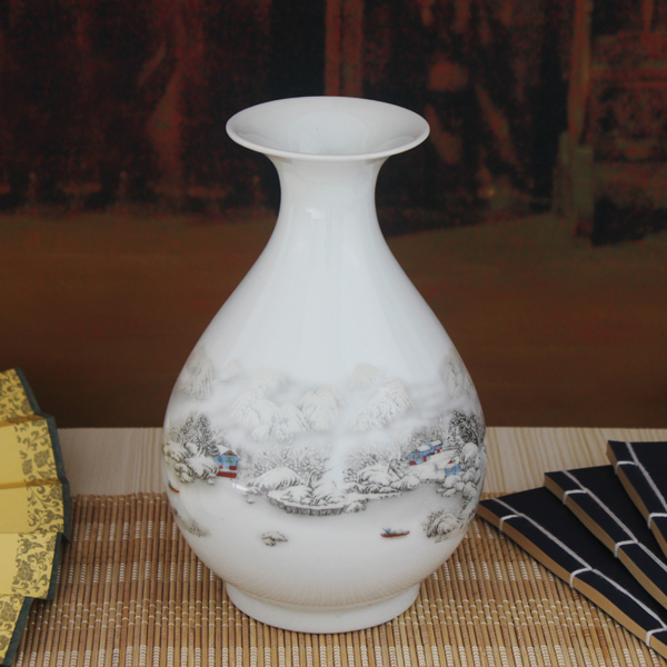 Strong sequence of jingdezhen vase high temperature ceramic vase snow okho spring home decoration flower fashion contracted