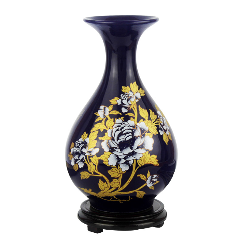 Strong sequence of jingdezhen ceramics furnishing articles cloisonne vase paint peony vases fashionable sitting room adornment ornament