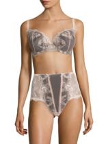 Dita all-inclusive thin section big breasts show small SAVOIR lace sexy high waist suit underwear female 85D100C