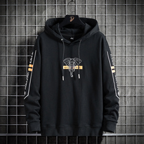 Sweater men spring autumn tide tops with loose weight plus large number fat sports trend coat