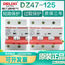 Delixi high current circuit breaker air switch DZ47-125 2P 80A 100A 125A CDB2