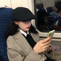 Net Red Hat Net red same hat Korean version of the tide Japanese retro forward hat Joker beret cap female autumn and winter