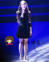 French maje18 autumn winter long sleeve temperament sweetness and goose down with high waist one-piece dress