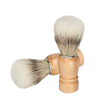Mens Shaving foam brush Artificial Nylon non-sensitive shaving soap cream foaming manual old-fashioned solid wood brush