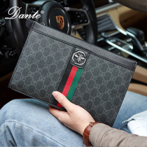 New mens handbag large capacity business mens bag clutch bag casual hand grab bag with leather long wallet trend