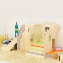 Early Education Center Wooden Slide Training Childrens Corner Loft Game House Kindergarten Climbing Drilling Combination