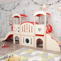 Early Education Center wooden slide climbing hole combination childrens corner loft game house kindergarten sensory training