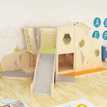 Kindergarten Wooden Slide Early Education Center Childrens Corner Loft House Combination Game House Climbing Slip Drill