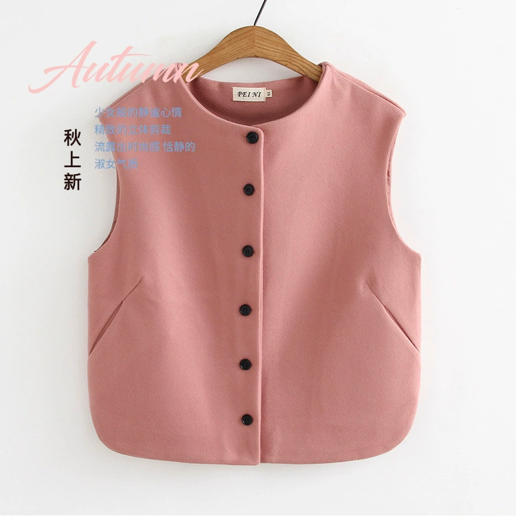 Áo vest nữ không tay plus size với áo nịt 200 catties béo mm trong mùa thu đông vest len ​​và áo ghi lê mỏng - Áo vest