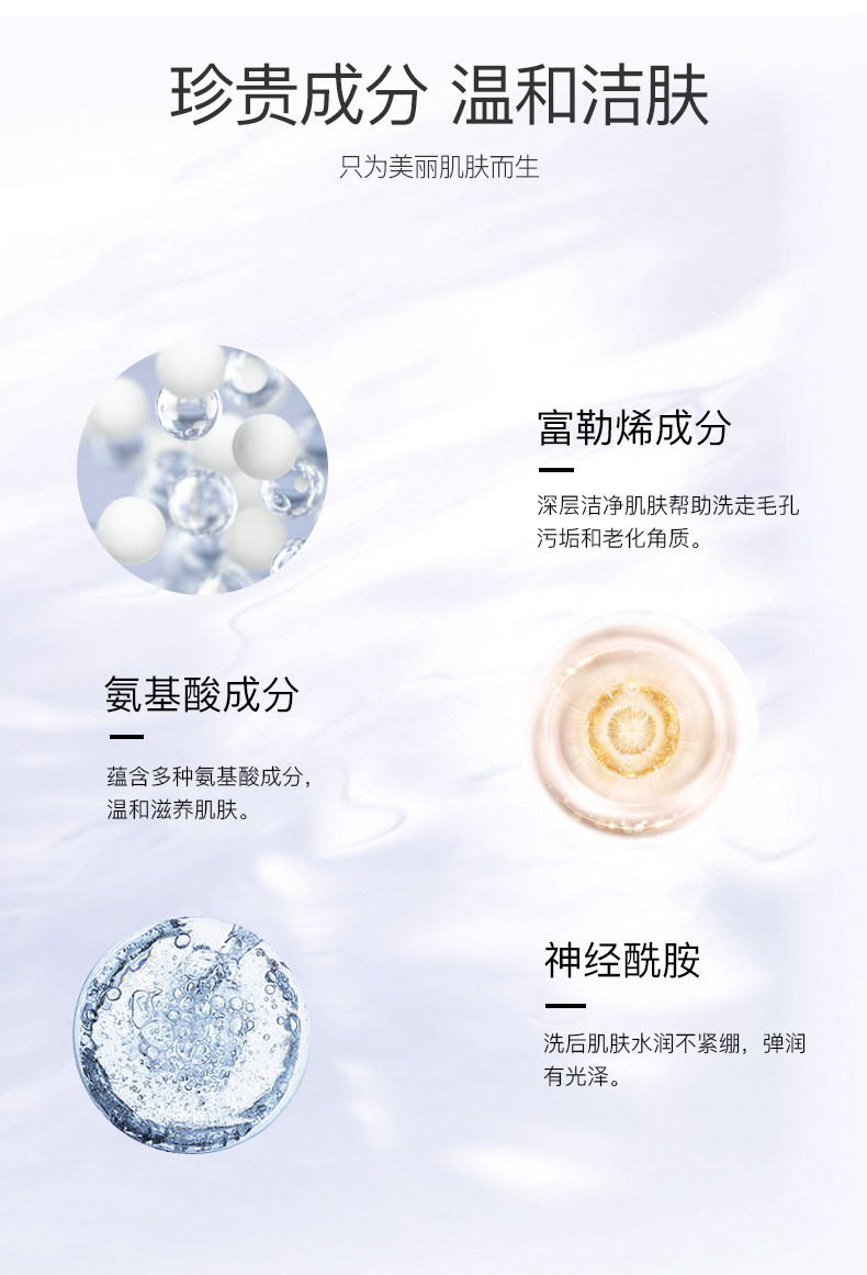 丽颜肌富勒烯洗面奶温和控油深层清洁收缩毛孔氨基酸洁面乳女学生