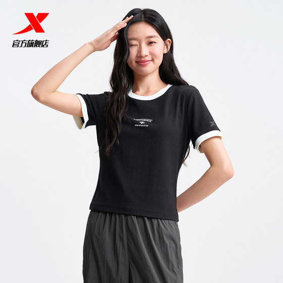 XTEP 스포츠 스포츠 단락 여성의 새로운 여름 라운드 목 반팔 다용도 짧은 티셔츠 975228010263 XTEP 스포츠 스포츠 단락 여성의 새로운 여름 라운드 목 반팔 다용도 짧은 티셔츠 975228010263