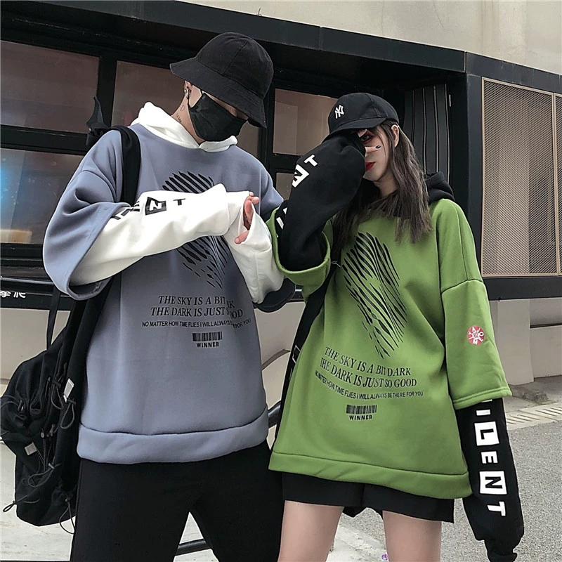 Harajuku port style nữ street ins siêu lửa Phiên bản hàn quốc của những người yêu thích phong cách ulzzang áo len áo khoác mùa thu đông mẫu hoang dã - Áo len