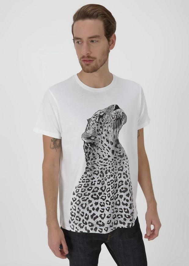 英国潮流品牌supremebeing liupaard手绘原野猎豹图短t恤