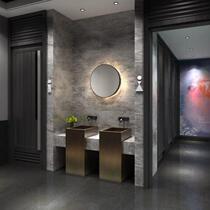 Floor-standing sink custom office building office office western restaurant independent brass Nordic column independent washbasin