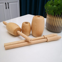 Make the burn and sell the leather rolling pin solid wood roller round walking hammer lotus leaf side dumplings leather white jaggy buns and buns rolling noodles