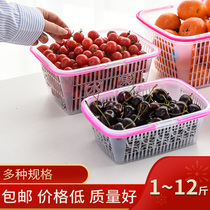 Factory direct 2-12kg new material white hand-held Strawberry Basket Bayberry grape fruit blue square picking basket