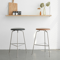 Ant bar stool Nordic Japanese iron bar stool high foot home modern minimalist leisure light luxury solid wood bar stool