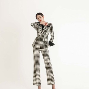 Autumn temperament ol commuter slim suit coat classic bird suit