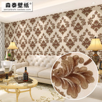 3D three-dimensional European wallpaper luxury bedroom living room home TV background wall wallpaper atmospheric Damascus