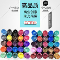 Pearlescent acrylic painting Pigment painting hand-painted wall painting mobile phone shell stone painting Graffiti crafts color painting