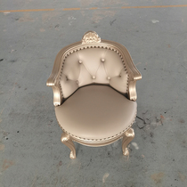 American tennis red comb Makeup Stool Leather Art Solid Wood Makeup Chair Bedroom Makeup Stool Eu Style Brief Now Casual Chair High End