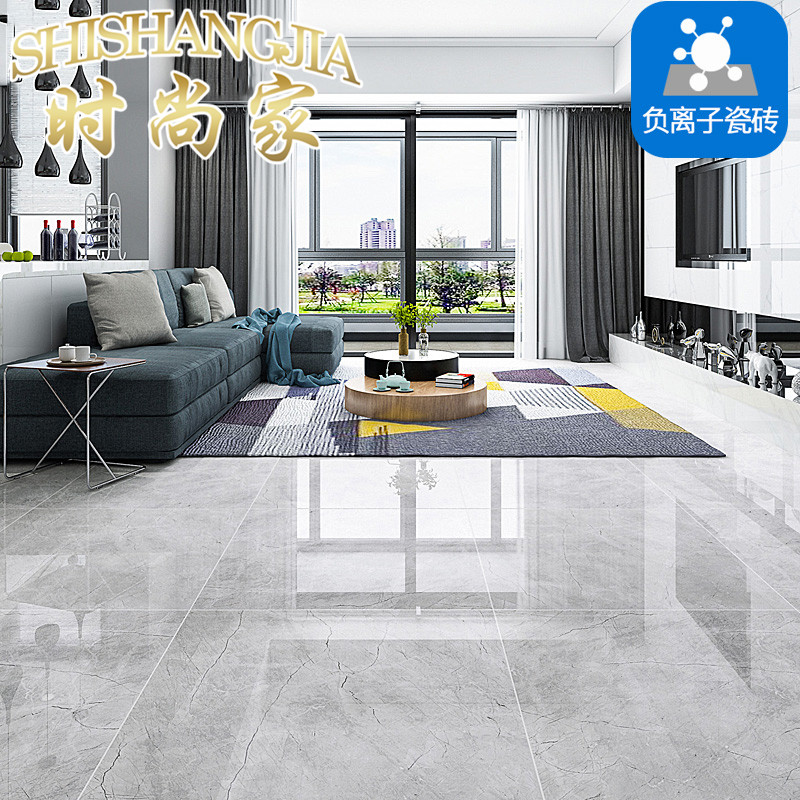 佛山瓷砖灰色通体大理石客厅地砖800x800现代简约防滑耐磨地板砖