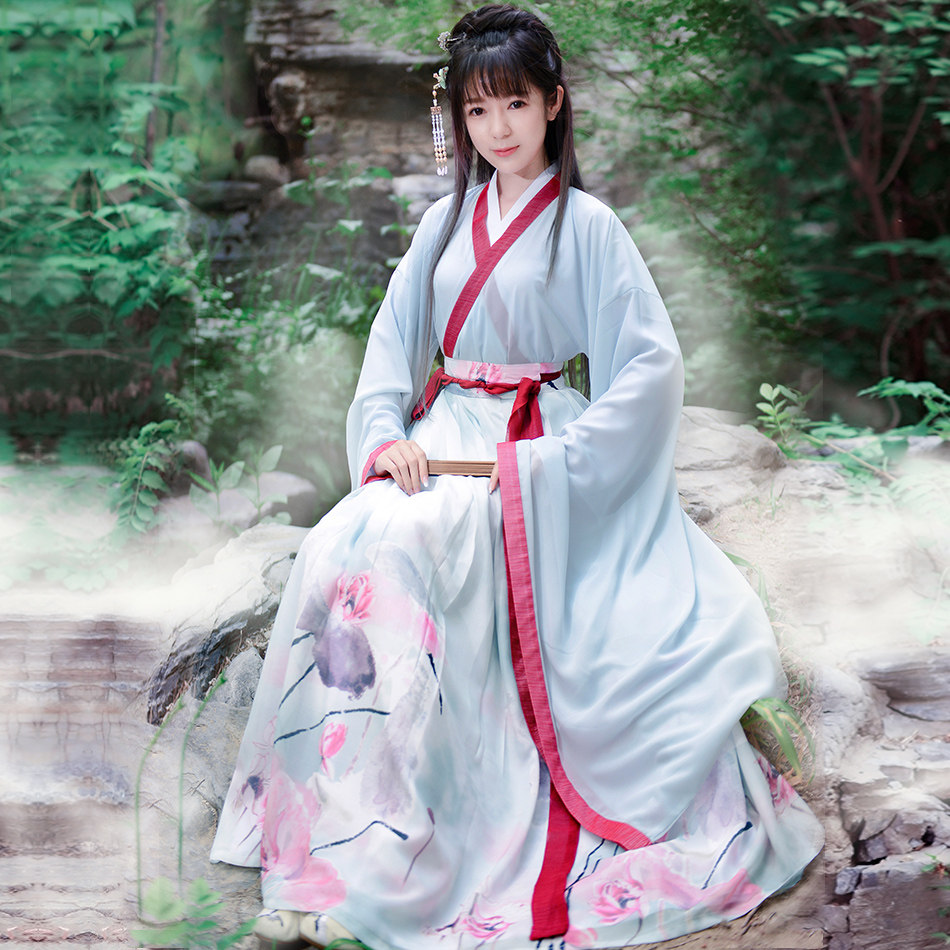 如梦霓裳汉服女装襦裙大袖衫[相思引]六浅交领魏晋风仙原创设计夏