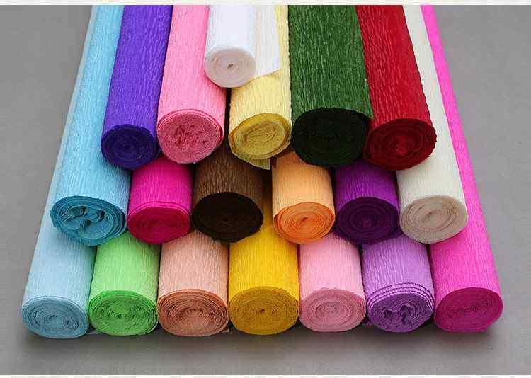 邹文揉纸成品褶皱纸幼儿园皱纹纸包装材料素色亲子彩纸卷586512