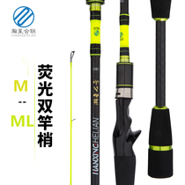 Double Shao Luya rod set Gun handle water drop wheel straight handle spinning wheel 2 1 2 4 Light and hard carbon novice freshwater sea fishing