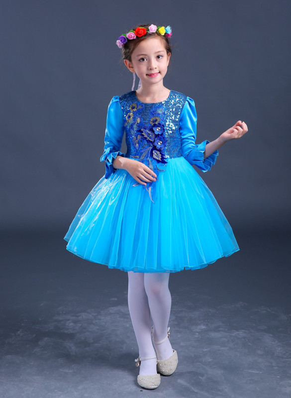 girls princess ballet chorus dresses Children Princess pengpeng gauze