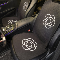 Car cushion summer cool cushion single sheet linen car seat cushion four seasons universal Camellia small waist ice silk cushion
