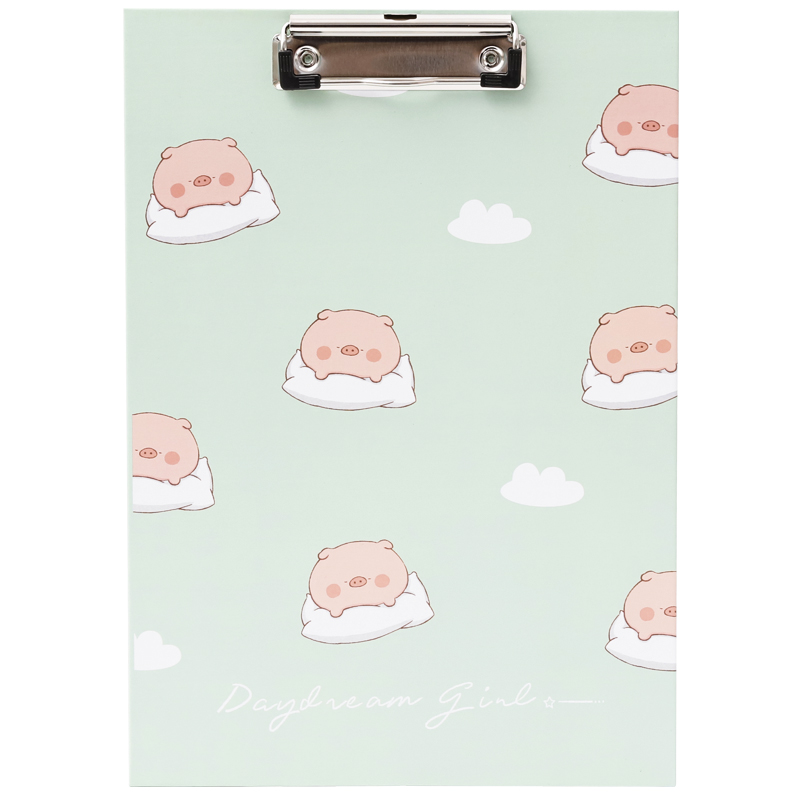 a4 cute pig folder folder board student writing hard paper pad folder test paper storage folder office supplies